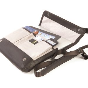 Borsa in vera pelle per Ultrabook, Ipad e tablet fino a 11"