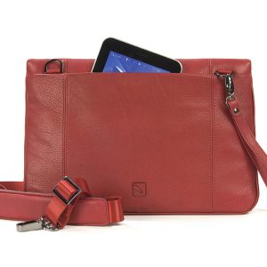 Borsa in vera pelle per Ultrabook, Ipad e tablet fino a 11"