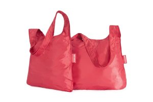 Shopper pieghevole in nylon , color rosso