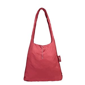 Shopper pieghevole in nylon , color rosso