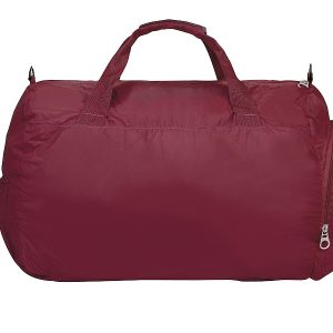 Duffle pieghevole compatta in nylon leggero bordeaux Tucano