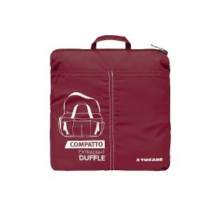 Duffle pieghevole compatta in nylon leggero bordeaux Tucano