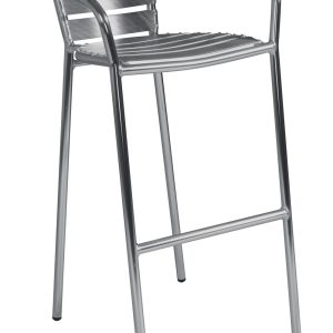 Sgabello - Alluminio - Spessore Del Tubo 1,8 Mm - Con Schienale - Impilabile