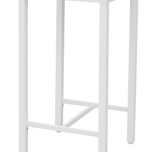 Tavolo Iseo  Alto Contract - Acciaio 60 X 60 Cm - Da Montare - Impilabile Con Gommini Distanziatori - Gambe 4,5 Cm X 4,5 Cm X 1,5 Mm Con Piedini Regolabili -