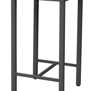 Tavolo Iseo  Alto Contract - Acciaio 60 X 60 Cm - Da Montare - Impilabile Con Gommini Distanziatori - Gambe 4,5 Cm X 4,5 Cm X 1,5 Mm Con Piedini Regolabili -