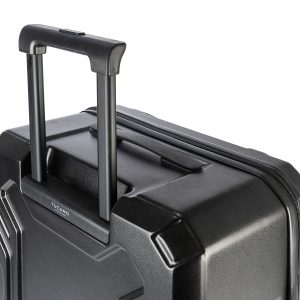 Trolley da viaggio a quattro ruote dal design industriale, chiusura TSA