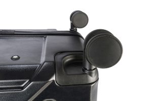 Trolley da viaggio a quattro ruote dal design industriale, chiusura TSA