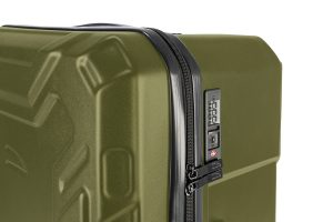 Trolley da viaggio a quattro ruote dal design industriale, chiusura TSA