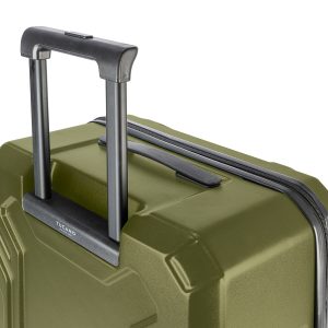 Trolley da viaggio a quattro ruote dal design industriale, chiusura TSA