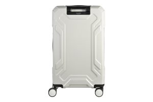 Trolley da viaggio a quattro ruote dal design industriale, chiusura TSA