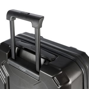 Trolley da viaggio a quattro ruote dal design industriale, chiusura TSA