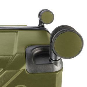 Trolley da viaggio a quattro ruote dal design industriale, chiusura TSA