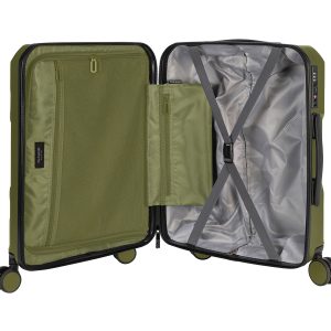 Trolley da viaggio a quattro ruote dal design industriale, chiusura TSA