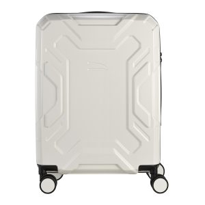 Trolley da viaggio a quattro ruote dal design industriale, chiusura TSA