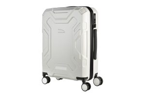 Trolley da viaggio a quattro ruote dal design industriale, chiusura TSA