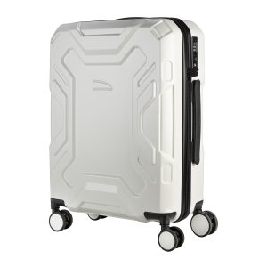 Trolley da viaggio a quattro ruote dal design industriale, chiusura TSA