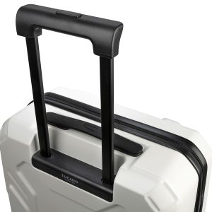 Trolley da viaggio a quattro ruote dal design industriale, chiusura TSA