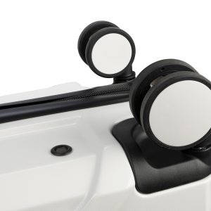 Trolley da viaggio a quattro ruote dal design industriale, chiusura TSA