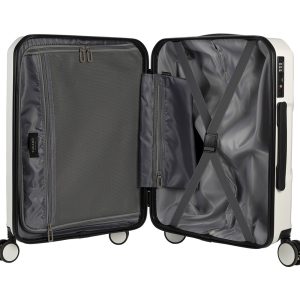 Trolley da viaggio a quattro ruote dal design industriale, chiusura TSA