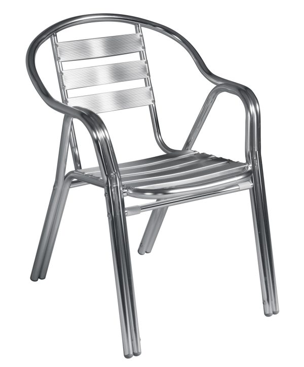 Sedia Contract - Alluminio - Doppio Tubo Ø 25 Mm X 0,8 Mm - Impilabile