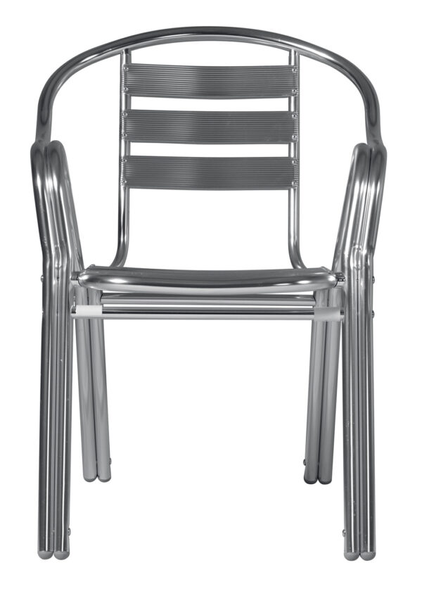 Sedia Contract - Alluminio - Doppio Tubo Ø 25 Mm X 0,8 Mm - Impilabile