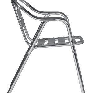 Sedia Contract - Alluminio - Doppio Tubo Ø 25 Mm X 0,8 Mm - Impilabile