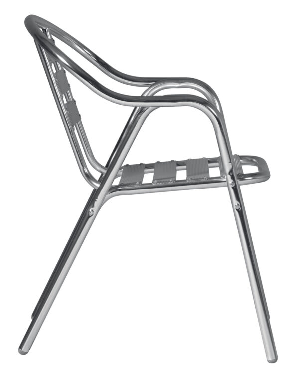 Sedia Contract - Alluminio - Doppio Tubo Ø 25 Mm X 0,8 Mm - Impilabile