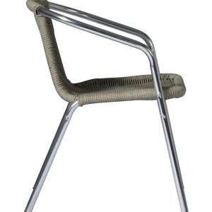 Sedia Contract - Alluminio Ø 25 Mm X 1,5 Mm - Filo Plastificato - Interno Acciaio - Paglia