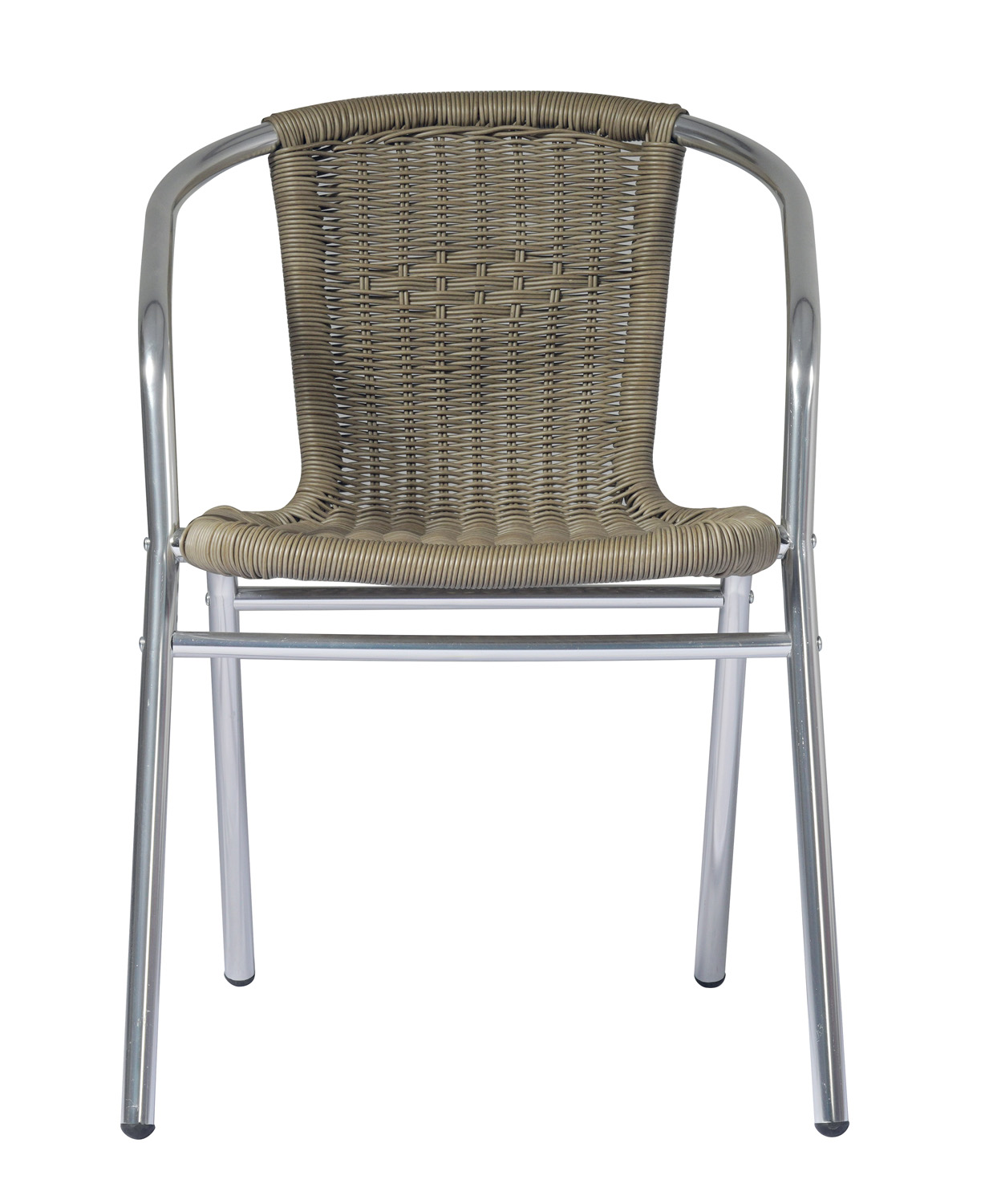 Sedia Contract - Alluminio Ø 25 Mm X 1,5 Mm - Filo Plastificato - Interno Acciaio - Tabacco - immagine 2