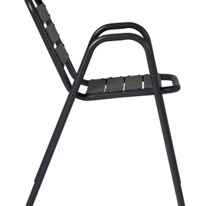 Sedia Calipso Contract - Alluminio Con Braccioli - Impilabile - Tubo Ø 25 Mm X 1,8 Mm - Colore Grigio Antracite