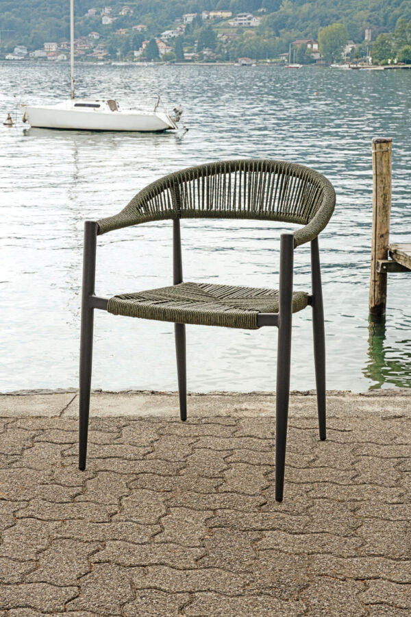 Poltrona Milano In Alluminio  Con Corda Sintetica  1 Pz