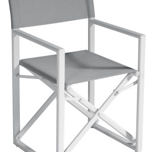 Sedia Regista Imola Alu Bianco/Text Grigio Cenere 1 Pz