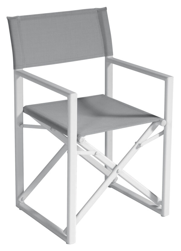 Sedia Regista Imola Alu Bianco/Text Grigio Cenere 1 Pz