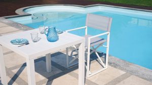 Sedia Regista Imola Alu Bianco/Text Grigio Cenere 1 Pz