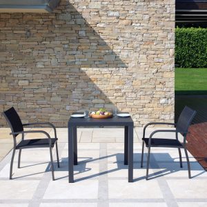 Sedia Viareggio - Alluminio Colore - Con Braccioli - Impilabile