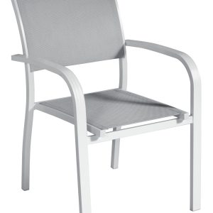 Sedia Viareggio - Alluminio Colore - Con Braccioli - Impilabile