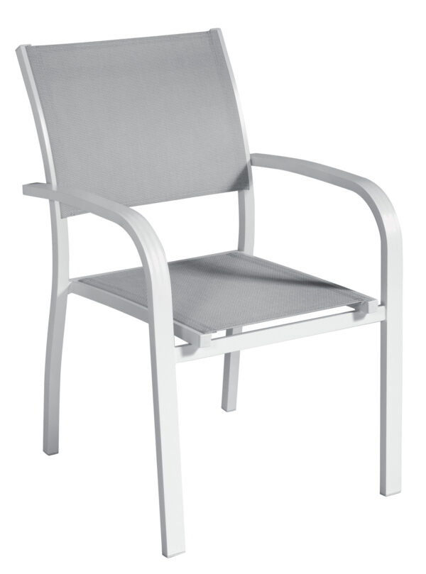 Sedia Viareggio - Alluminio Colore  - Con Braccioli - Impilabile