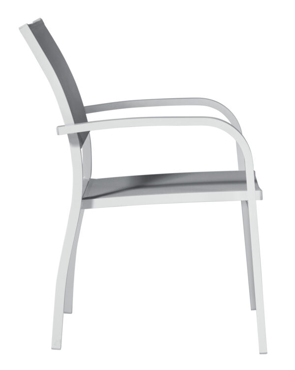 Sedia Viareggio - Alluminio Colore  - Con Braccioli - Impilabile