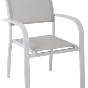 Sedia Viareggio - Alluminio Colore - Con Braccioli - Impilabile