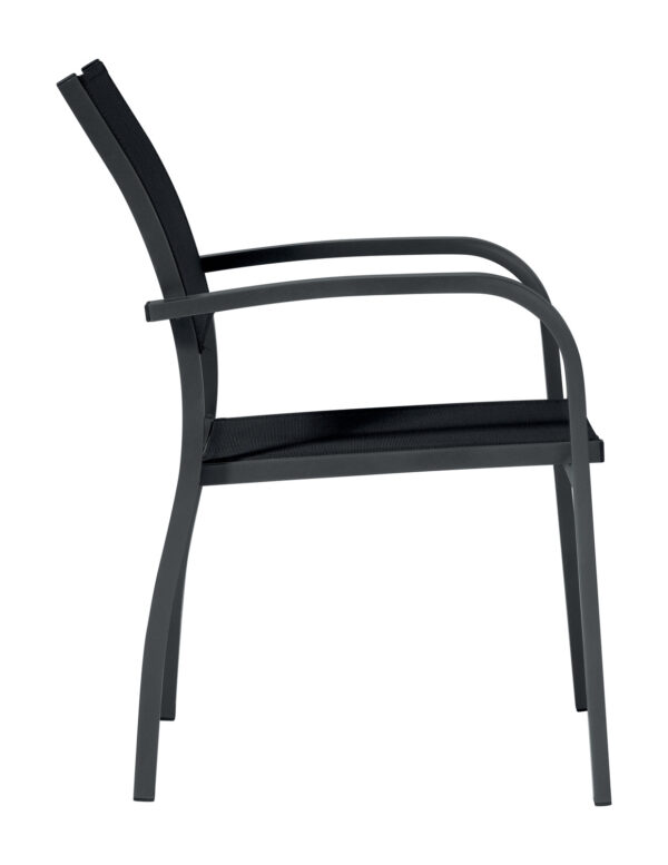 Sedia Viareggio - Alluminio Colore  - Con Braccioli - Impilabile