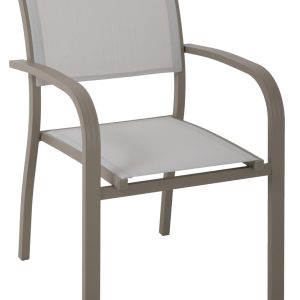 Sedia Viareggio - Alluminio Colore - Con Braccioli - Impilabile