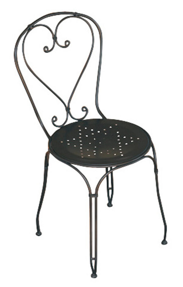 Sedia Stresa - Ferro Nero - Impilabile 1 Pz