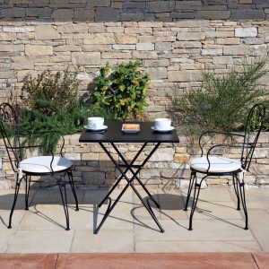 Sedia Stresa C/Brac - Ferro Nero - Impilab. 1 Pz