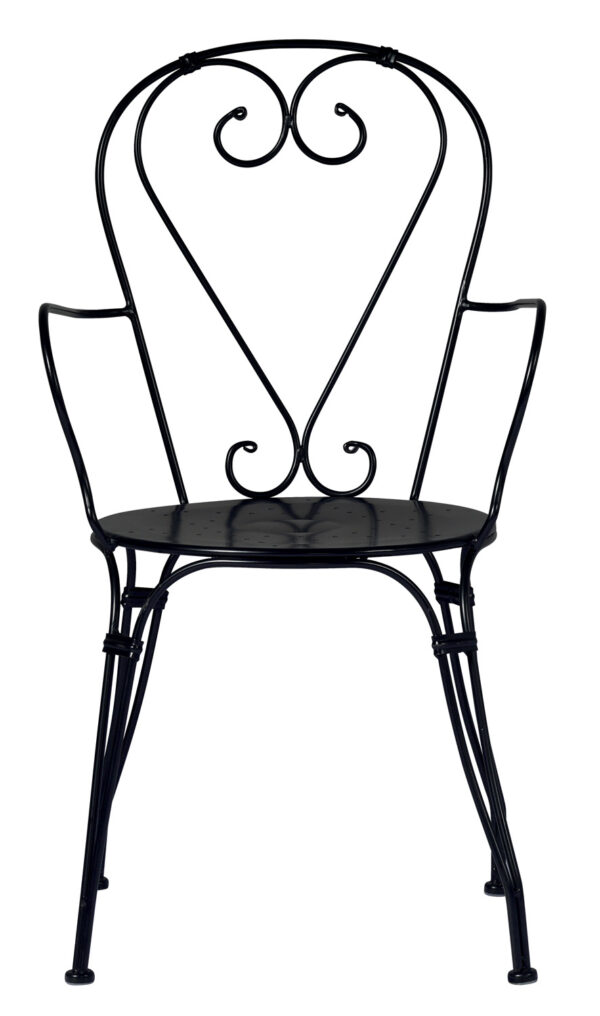 Sedia Stresa C/Brac - Ferro Nero - Impilab. 1 Pz