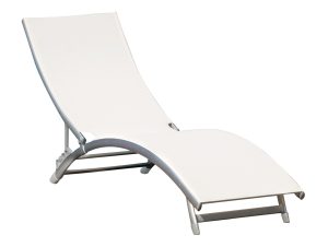 Lettino Onda Alluminio Bianco/Text 1 Pz