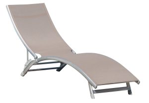 Lettino Onda Alluminio Bianco/Text 1 Pz