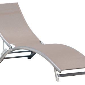 Lettino Onda Alluminio Bianco/Text 1 Pz