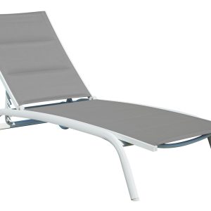 Lettino C/Ruote Alu Sandy/Text 2X1 Imbottito   - 5 Posiz 1 Pz