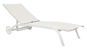 Lettino In Alluminio Con Ruote E Tesssuto 2X1  - 5 Posiz 1 Pz