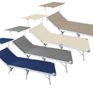 Lettino Mare Pieghevole C/Tett Alu 1,1/Text 750  2 Pz